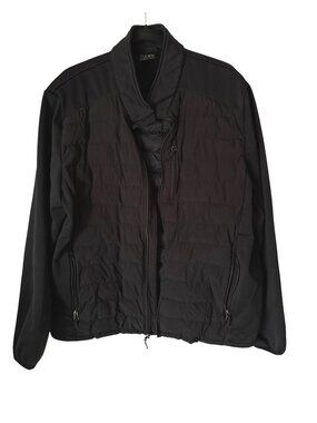 32 Degrees Mens XL Black Quilted Jacket With Zippered Pockets Insulated Warm Pol